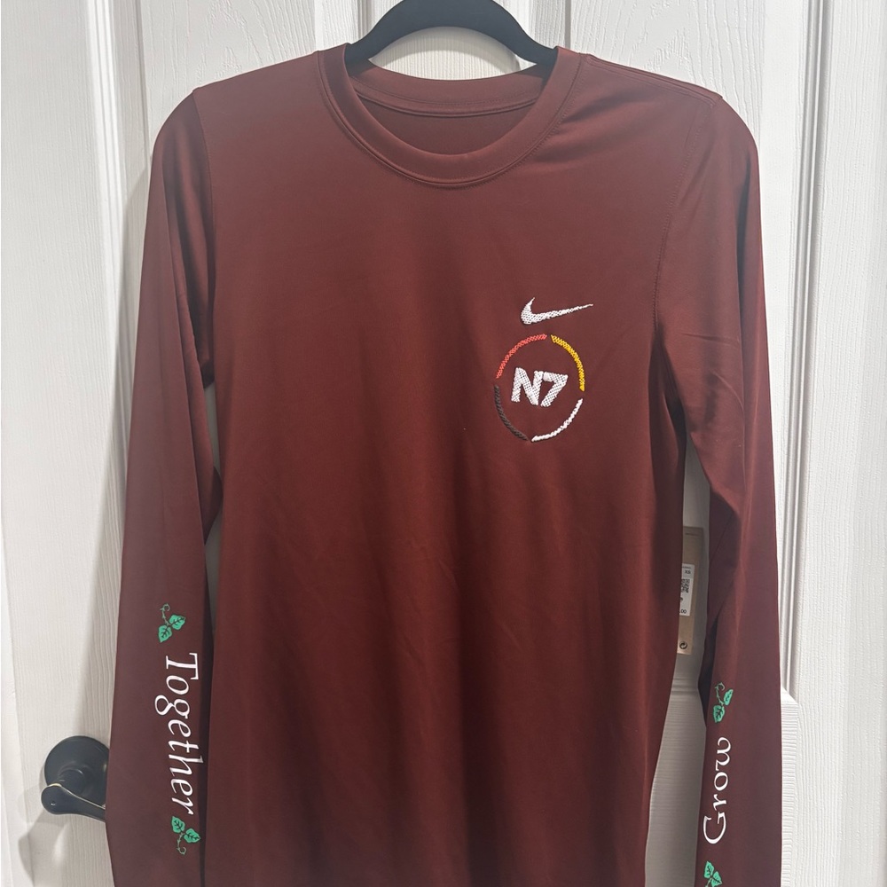 Nike N7 Maroon Long Sleeve Shirt